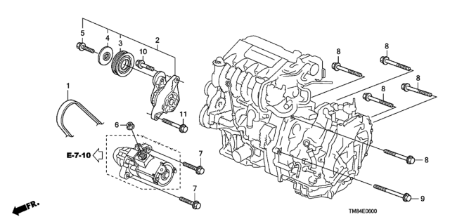 2011 Honda Insight Auto Tensioner Diagram