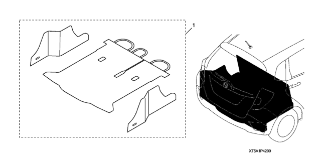 2020 Honda Fit Cargo Liner Diagram