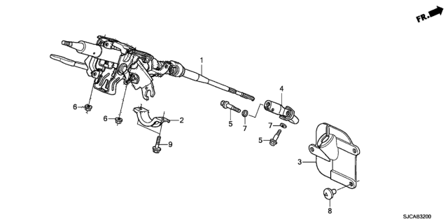 2014 Honda Ridgeline Steering Column Diagram