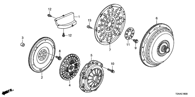 2017 Honda Accord Clutch - Torque Converter (L4) Diagram