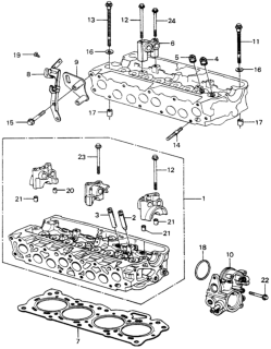 1982 Honda Civic Stay, Shot Air Valve Diagram for 17341-PA6-670