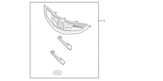 2009 Honda Fit Grille, Front (Milano Red) Diagram for 71120-XTK-000ZG