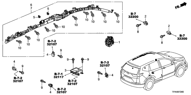 2021 Honda CR-V Hybrid SRS Unit Diagram