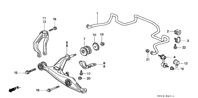 1999 Honda Civic Protector, Stabilizer Link Diagram for 52322-S04-G01