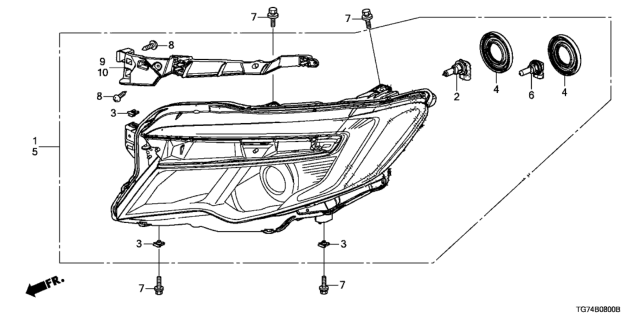 2018 Honda Pilot Headlight Diagram