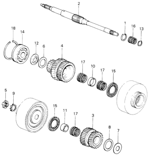 1980 Honda Civic 5 Door ** KA HMT HMT Mainshaft Diagram