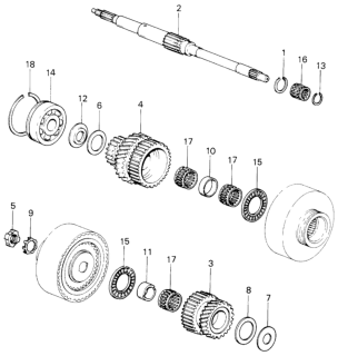 1980 Honda Civic D-Gear Diagram for 23421-PA6-900