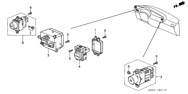 2000 Honda Insight Switch Assy., Meter Mode Select Diagram for 35777-S3Y-003