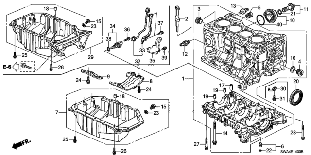 2010 Honda CR-V Pan, Oil Diagram for 11200-REZ-A00