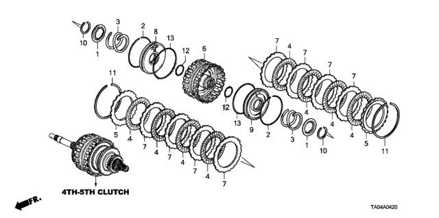 2010 Honda Accord AT Clutch (4th-5th) (L4) Diagram