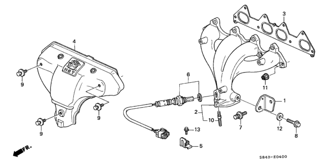 2001 Honda Accord Exhaust Manifold Diagram