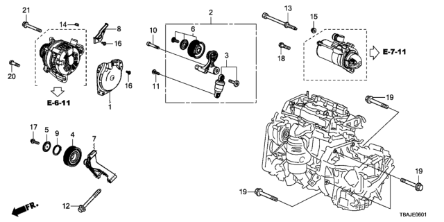 2018 Honda Civic Auto Tensioner Diagram