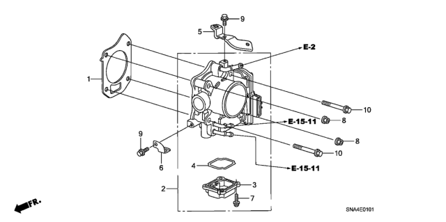 2008 Honda Civic Gasket, Case (Lower) Diagram for 16431-RTA-J01