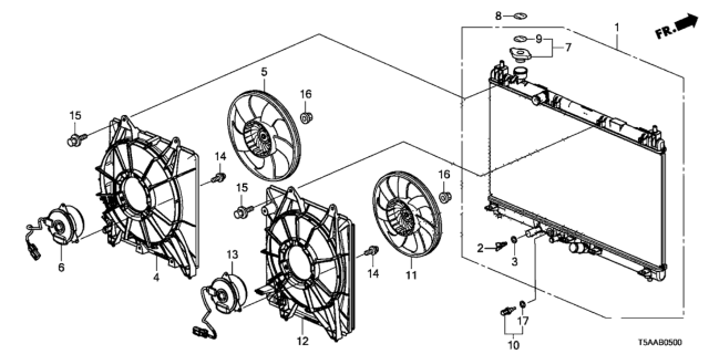 2019 Honda Fit Radiator Diagram