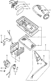 1980 Honda Accord Lens Diagram for 34258-671-942