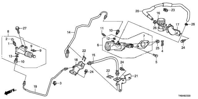 2013 Honda Fit Clutch Master Cylinder Diagram