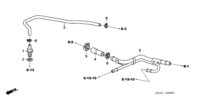 2007 Honda Civic Pcv Tube (1.8L) Diagram