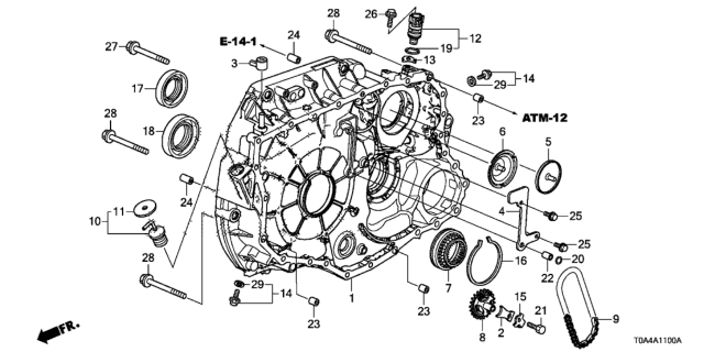 2016 Honda CR-V Cap, Filler (ATf) (A)(CVT) Diagram for 25615-5C4-024