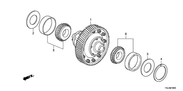 2015 Honda Accord MT Differential (V6) Diagram