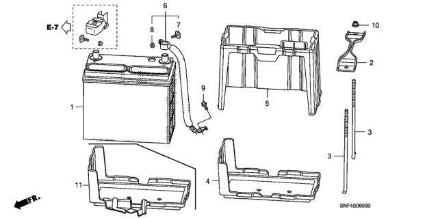 2009 Honda Civic 4 Door GX KA 5AT Battery Diagram