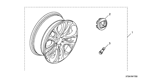 2015 Honda CR-V Alloy Wheel (17") Diagram