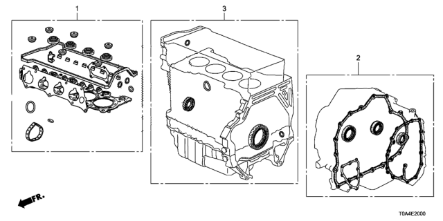 2014 Honda CR-V Gasket Kit, AT Transmission Diagram for 06112-R5M-010