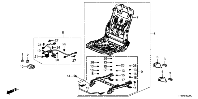 2013 Honda Civic SWS Unit Diagram for 81169-TR6-A01