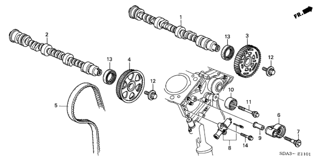 2006 Honda Accord Camshaft - Timing Belt (V6) Diagram