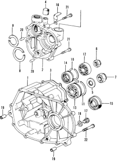 1974 Honda Civic Cover, Transmission Diagram for 21310-634-670