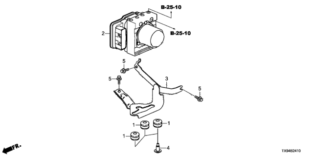 2013 Honda Fit EV VSA Modulator Diagram