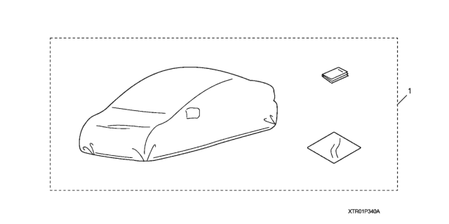 2014 Honda Civic 4 Door GX (NAVIGATION) KA 5AT Car Cover Diagram