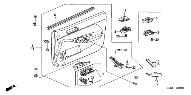 2002 Honda Civic Nut, Hex. (4MM) Diagram for 94002-04000-0S