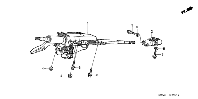 2003 Honda Element Steering Column Diagram