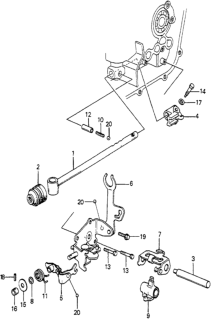 1985 Honda Accord 4 Door LX KA 5MT MT Shift Arm - Shift Rod Diagram