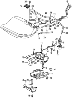 1985 Honda Accord Rubber, Fuel Pump Stopper Diagram for 16712-SA5-000