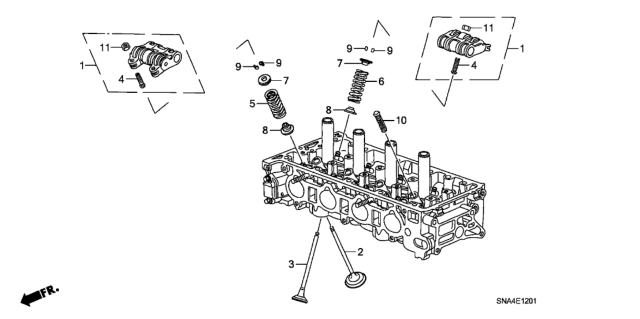 2008 Honda Civic Retainer, Valve Spring Diagram for 14765-PRB-A01