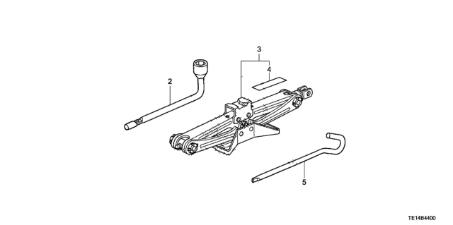 2012 Honda Accord Tools - Jack Diagram