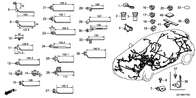 2012 Honda CR-Z Harness Band - Bracket Diagram