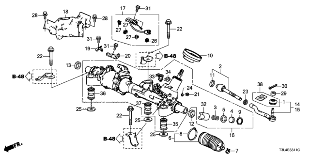 2016 Honda Accord Stay Diagram for 53750-T2B-A01