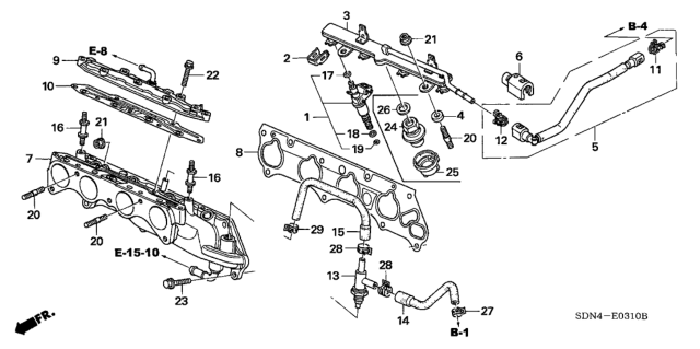 2006 Honda Accord Tube, Air Assist Outlet Diagram for 36283-RAA-A00