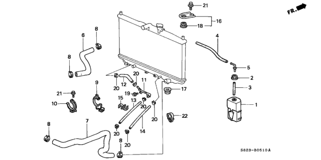 2001 Honda Accord Radiator Hose Diagram