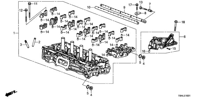 2020 Honda Civic Cylinder Head (2.0L) Diagram