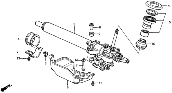 1992 Honda Accord P.S. Gear Box Diagram