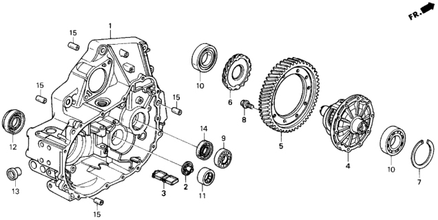 1997 Honda Del Sol Case, Clutch (DOT) Diagram for 21000-P4A-306