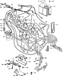 1982 Honda Civic 4 Door ** (1500) KH HMT Control Valve Diagram 1