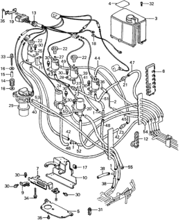 1983 Honda Civic Label, Control Box Diagram for 36022-PA6-664