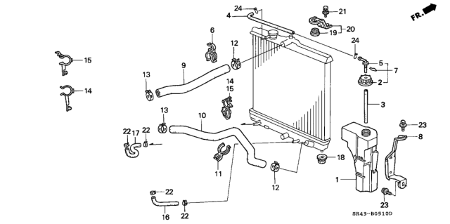 1995 Honda Civic Radiator Hose Diagram