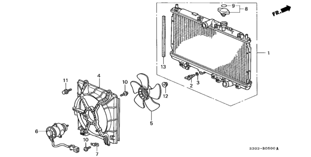 Radiator Complete Diagram for 19010-P5M-903