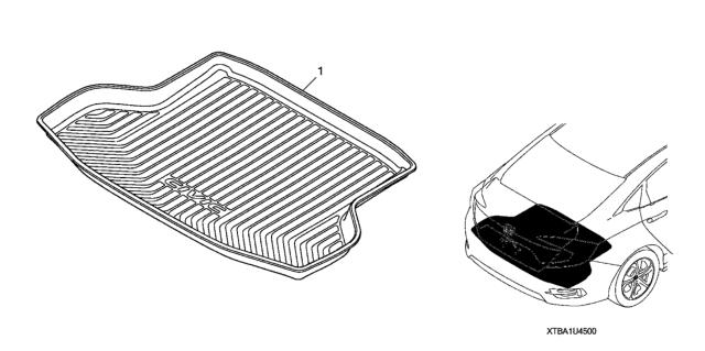 2020 Honda Civic Trunk Tray Diagram