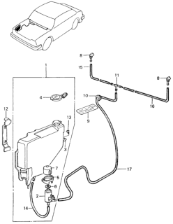 1981 Honda Civic Motor, Washer Diagram for 38512-679-003